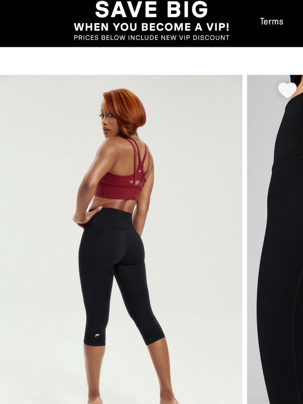 NWT Fabletics oxblood 22” Leggings